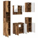 Casa si Gradina - Mobilier - Mobilier baie - Corpuri baie - Set de mobilier pentru baie 5 pcs Lemn vechi 61 x 35 x 64 cm - Infinity.ro