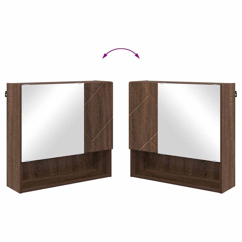 Casa si Gradina - Mobilier - Mobilier baie - Corpuri baie - Set de mobilier pentru baie 4 pcs Stejar brun 61 x 35 x 64 cm - Infinity.ro