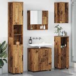 Casa si Gradina - Mobilier - Mobilier baie - Corpuri baie - Set de mobilier pentru baie 5 pcs Lemn vechi 61 x 35 x 64 cm - Infinity.ro