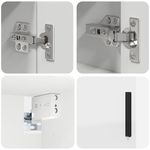 Casa si Gradina - Mobilier - Mobilier baie - Corpuri baie - Set de mobilier pentru baie Pe perete 4 pcs Alb 61 x 35 x 64 cm - Infinity.ro