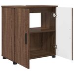 Casa si Gradina - Mobilier - Mobilier baie - Corpuri baie - Set de mobilier pentru baie 3 pcs Stejar brun 61 x 35 x 64 cm - Infinity.ro