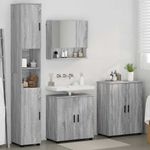 Casa si Gradina - Mobilier - Mobilier baie - Corpuri baie - Set de mobilier pentru baie 4 pcs sonoma gri 61 x 35 x 64 cm - Infinity.ro