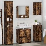 Casa si Gradina - Mobilier - Mobilier baie - Corpuri baie - Set de mobilier pentru baie 5 pcs Stejar afumat 61 x 35 x 64 cm - Infinity.ro