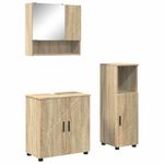Casa si Gradina - Mobilier - Mobilier baie - Corpuri baie - Set de mobilier pentru baie 3 pcs Stejar sonoma 61 x 35 x 64 cm - Infinity.ro