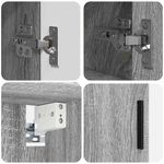 Casa si Gradina - Mobilier - Mobilier baie - Corpuri baie - Set de mobilier pentru baie 4 pcs sonoma gri 61 x 35 x 64 cm - Infinity.ro