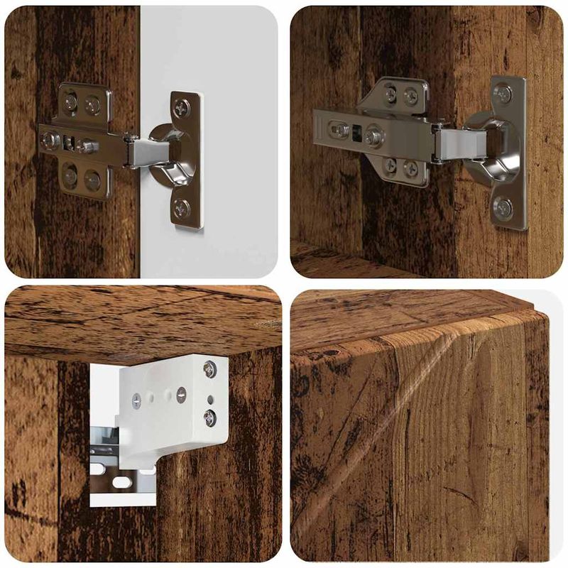 Casa si Gradina - Mobilier - Mobilier baie - Corpuri baie - Set de mobilier pentru baie 5 pcs Lemn vechi 61 x 35 x 64 cm - Infinity.ro