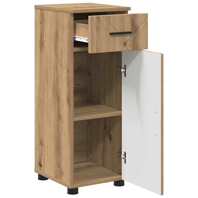 Casa si Gradina - Mobilier - Mobilier baie - Corpuri baie - Set de mobilier pentru baie cu sertar 3 pcs stejar artizanal - Infinity.ro