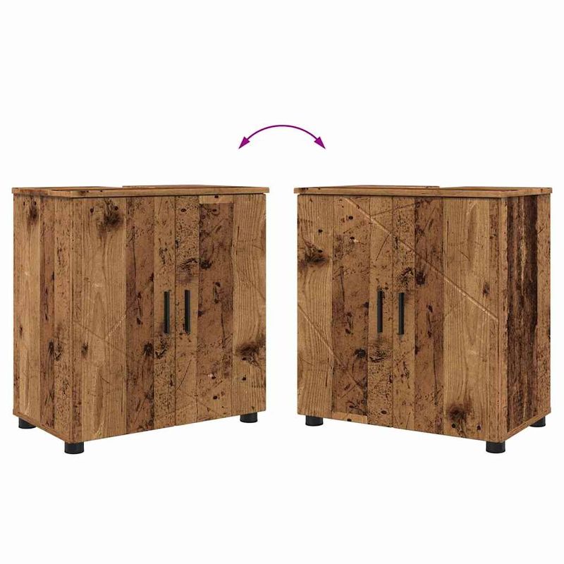 Casa si Gradina - Mobilier - Mobilier baie - Corpuri baie - Set de mobilier pentru baie 5 pcs Lemn vechi 61 x 35 x 64 cm - Infinity.ro