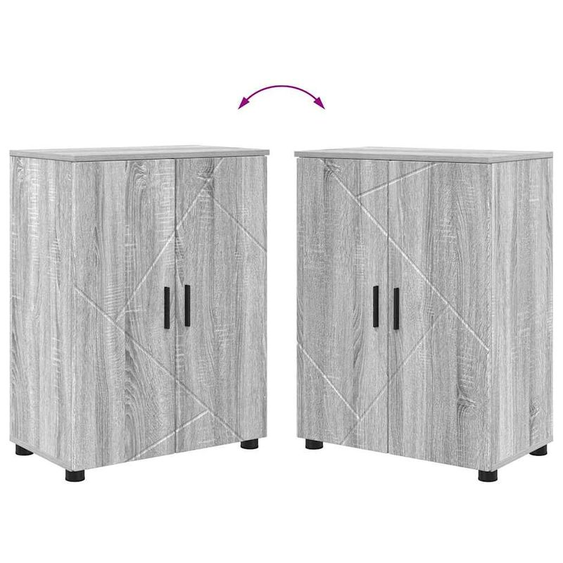 Casa si Gradina - Mobilier - Mobilier baie - Corpuri baie - Set de mobilier pentru baie 4 pcs sonoma gri 61 x 35 x 64 cm - Infinity.ro