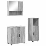 Casa si Gradina - Mobilier - Mobilier baie - Corpuri baie - Set de mobilier pentru baie 3 pcs sonoma gri 61 x 35 x 64 cm - Infinity.ro