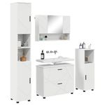 Casa si Gradina - Mobilier - Seturi de mobilier - Seturi baie - Set de mobilier pentru baie cu raft 4 pcs Alb 30 x 35 x 192 cm - Infinity.ro