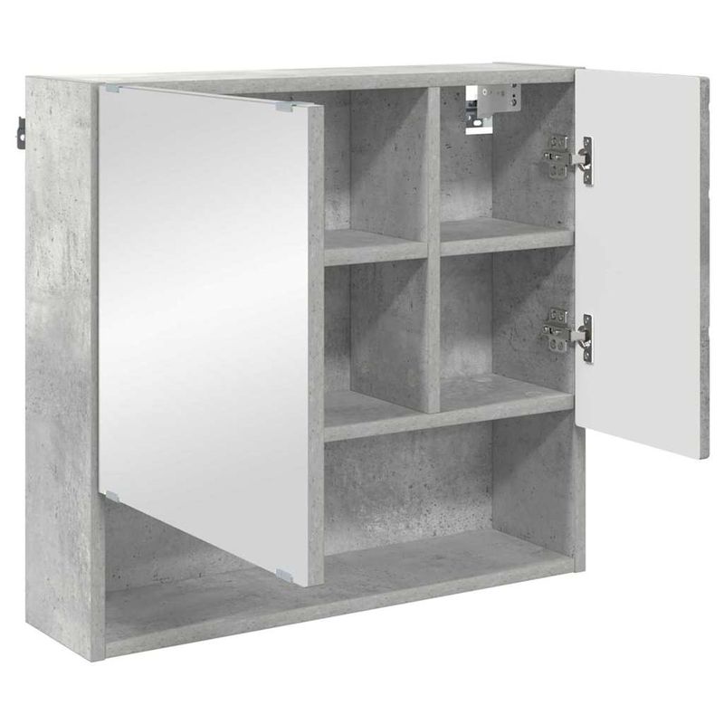 Casa si Gradina - Mobilier - Mobilier baie - Corpuri baie - Set de mobilier pentru baie 3 pcs Gri beton 61 x 35 x 64 cm - Infinity.ro