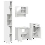 Casa si Gradina - Mobilier - Mobilier baie - Corpuri baie - Set de mobilier pentru baie cu sertar 4 pcs Alb 61 x 35 x 64 cm - Infinity.ro