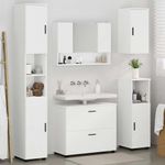 Casa si Gradina - Mobilier - Seturi de mobilier - Seturi baie - Set de mobilier pentru baie cu raft 5 pcs Alb 30 x 35 x 192 cm - Infinity.ro