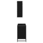 Casa si Gradina - Mobilier - Seturi de mobilier - Seturi baie - Set de mobilier pentru baie 2 pcs Stejar negru 65 x 33 x 60 cm - Infinity.ro
