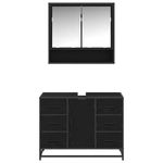 Casa si Gradina - Mobilier - Seturi de mobilier - Seturi baie - Set de mobilier pentru baie 2 pcs Stejar negru 80 x 33 x 60 cm - Infinity.ro