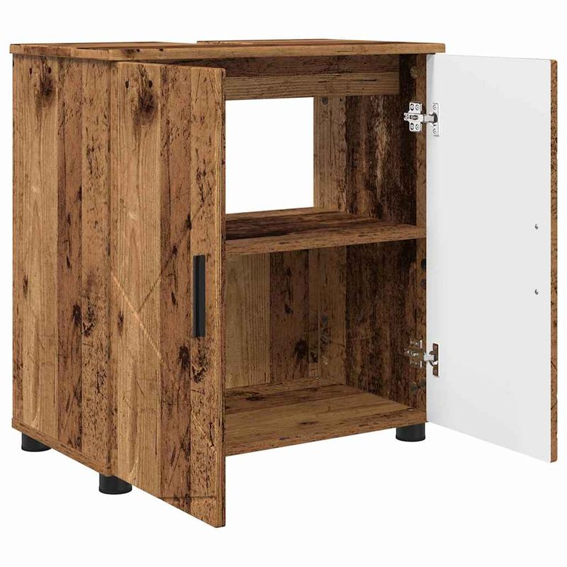 Casa si Gradina - Mobilier - Mobilier baie - Corpuri baie - Set de mobilier pentru baie 3 pcs Lemn vechi 61 x 35 x 64 cm - Infinity.ro