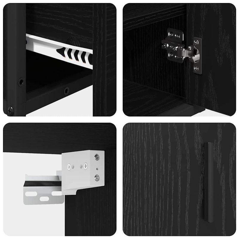 Casa si Gradina - Mobilier - Seturi de mobilier - Seturi baie - Set de mobilier pentru baie 2 pcs Stejar negru 65 x 33 x 60 cm - Infinity.ro