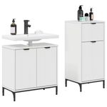 Casa si Gradina - Mobilier - Seturi de mobilier - Seturi baie - Set de mobilier pentru baie cu sertar 2 pcs Alb foarte lucios - Infinity.ro
