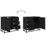 Casa si Gradina - Mobilier - Seturi de mobilier - Seturi baie - Set de mobilier pentru baie 2 pcs Stejar negru 65 x 33 x 60 cm - Infinity.ro