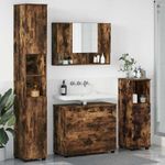 Casa si Gradina - Mobilier - Seturi de mobilier - Seturi baie - Set de mobilier pentru baie cu sertar 4 pcs Stejar afumat - Infinity.ro