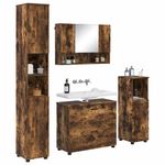 Casa si Gradina - Mobilier - Seturi de mobilier - Seturi baie - Set de mobilier pentru baie cu sertar 4 pcs Stejar afumat - Infinity.ro