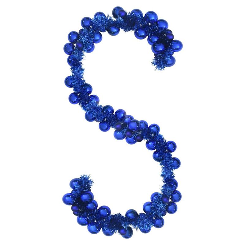 Casa si Gradina - Decoratiuni - Decoratiuni de sezon - Ghirlanda cu globuri de Craciun albastru 186 cm Polistiren - Infinity.ro