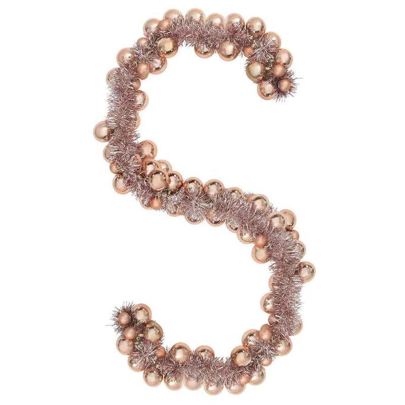 Casa si Gradina - Decoratiuni - Decoratiuni de sezon - Ghirlanda cu globuri de Craciun Rose Gold 186 cm Polistiren - Infinity.ro