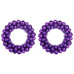 Casa si Gradina - Decoratiuni - Decoratiuni de sezon - Coronite cu globuri de Craciun 2 pcs Violet 33 x 33 x 7 cm - Infinity.ro