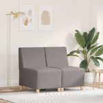 Casa si Gradina - Mobilier - Canapele si coltare - Canapele - Canapea modulara fara manere 2 pcs Gri taupe - Infinity.ro
