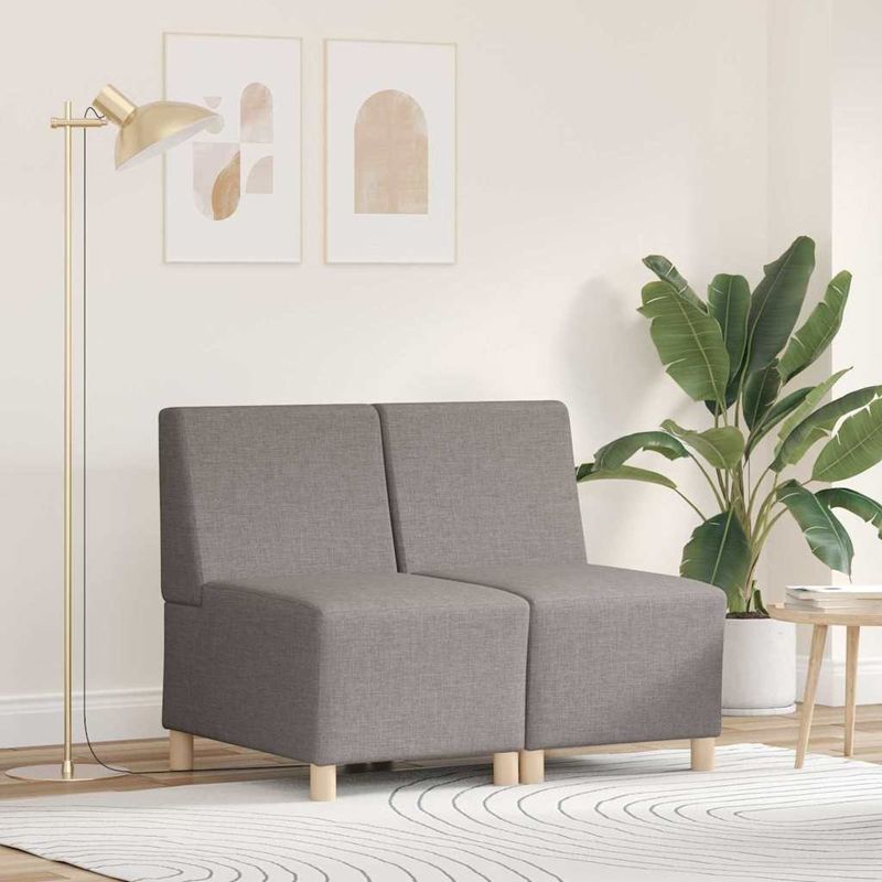 Casa si Gradina - Mobilier - Canapele si coltare - Canapele - Canapea modulara fara manere 2 pcs Gri taupe - Infinity.ro