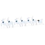 Casa si Gradina - Decoratiuni - Decoratiuni de sezon - Decoratiune cu reni, 7 pcs Argintiu tesatura - Infinity.ro