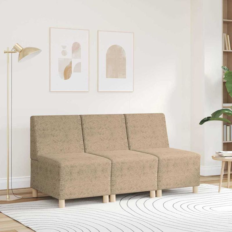 Casa si Gradina - Mobilier - Canapele si coltare - Canapele - Canapea modulara fara manere Gri deschis 55 x 74 x 82 cm - Infinity.ro