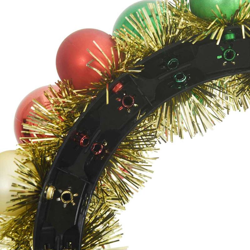 Casa si Gradina - Decoratiuni - Decoratiuni de sezon - Coronite cu globuri de Craciun 2 pcs Multicolour 33 x 33 x 7 cm - Infinity.ro