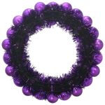 Casa si Gradina - Decoratiuni - Decoratiuni de sezon - Coronite cu globuri de Craciun 2 pcs Violet 33 x 33 x 7 cm - Infinity.ro