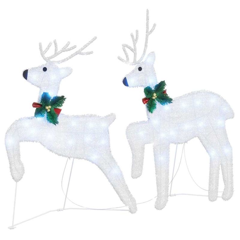 Casa si Gradina - Decoratiuni - Decoratiuni de sezon - Decoratiune cu reni, 7 pcs Argintiu tesatura - Infinity.ro