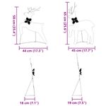 Casa si Gradina - Decoratiuni - Decoratiuni de sezon - Decoratiune cu reni, 2 pcs Alb Rece 45 x 19 x 65 cm tesatura - Infinity.ro