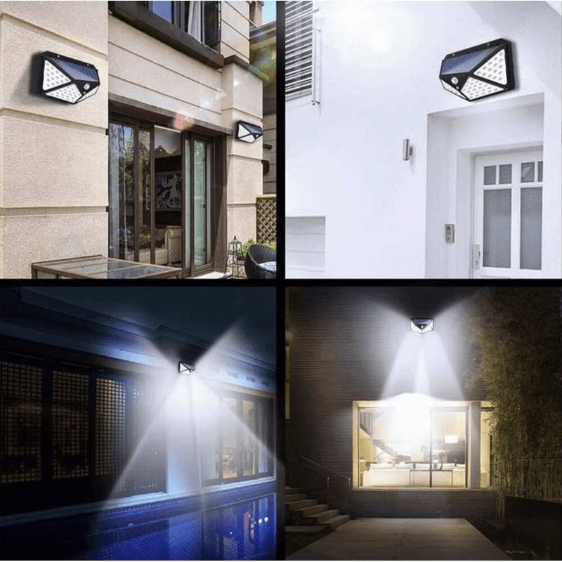 Casa si Gradina - Corpuri si surse de iluminat - Iluminat exterior - Lampi solare - Lampa solara de exterior N2L Store®, 236 LED-uri, senzor de miscare, 3 moduri de iluminare, IP65 - Infinity.ro