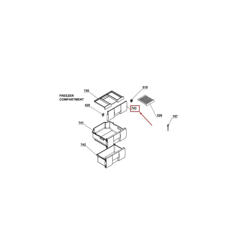 Electronice si Electrocasnice - Aparate frigorifice - Accesorii aparate frigorifice - Usa rabatabila 42 x 18 cm combina frigorifica C00894914 Beko 4551630200 - Infinity.ro