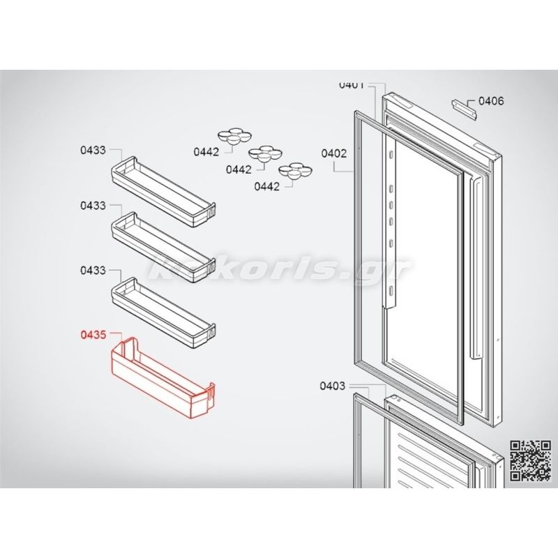 Electronice si Electrocasnice - Aparate frigorifice - Accesorii aparate frigorifice - Polita usa frigider Bosch 11047861 - Infinity.ro