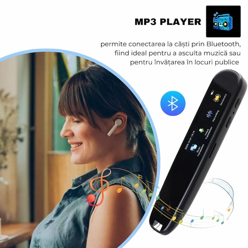 Laptop, Telefoane si Tablete - Wearables si gadgeturi - Gadgeturi - Accesorii SMART - Traducator N2L Store®, inteligent, cu AI, 112 limbi online/offline, ecran tactil, Bluetooth - Infinity.ro