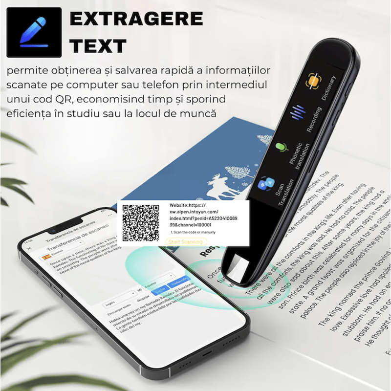 Laptop, Telefoane si Tablete - Wearables si gadgeturi - Gadgeturi - Accesorii SMART - Traducator N2L Store®, inteligent, cu AI, 112 limbi online/offline, ecran tactil, Bluetooth - Infinity.ro