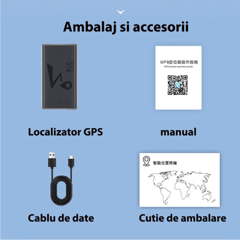 Laptop, Telefoane si Tablete - Wearables si gadgeturi - Gadgeturi - Dispozitive spionaj - GPS Tracker auto N2L Store®, 4G+2G, magnetic, portabil, standby 45 zile, anti-furt - Infinity.ro
