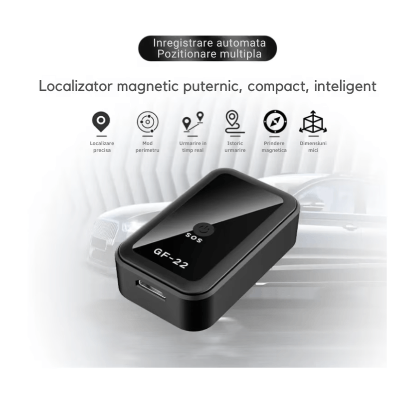 Laptop, Telefoane si Tablete - Wearables si gadgeturi - Gadgeturi - Dispozitive spionaj - GPS Tracker Mini GF-22 N2L Store®, 2G, magnetic, buton panica, monitorizare in timp real - Infinity.ro