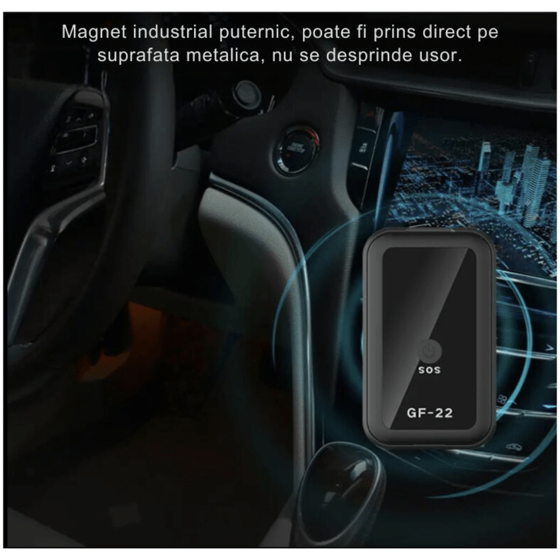 Laptop, Telefoane si Tablete - Wearables si gadgeturi - Gadgeturi - Dispozitive spionaj - GPS Tracker Mini GF-22 N2L Store®, 2G, magnetic, buton panica, monitorizare in timp real - Infinity.ro