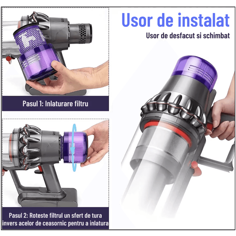 Electronice si Electrocasnice - Ingrijirea locuintei - Accesorii aparate pentru ingrijirea locuintei - Filtru lavabil, compatibil cu aspiratoarele Dyson V11 V15 SV14 - Infinity.ro