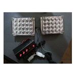 Auto si Moto - Piese auto si accesorii - Caroserie - Faruri, stopuri si proiectoare - Girofar stroboscop LED roșu-albastru – Set 2 pătrate, lumină de avertizare auto - Infinity.ro