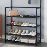 Casa si Gradina - Mobilier - Organizare si depozitare - Cuiere - Cuier haine cu suport pantofi, 5 rafturi - Infinity.ro