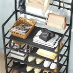 Casa si Gradina - Mobilier - Organizare si depozitare - Cuiere - Cuier haine cu suport pantofi, 5 rafturi - Infinity.ro