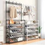 Casa si Gradina - Mobilier - Organizare si depozitare - Cuiere - Cuier haine cu suport pantofi, 5 rafturi - Infinity.ro